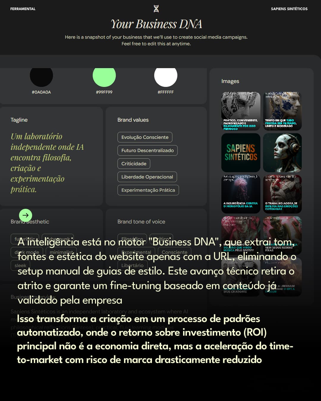 Business DNA extrai identidade visual da marca