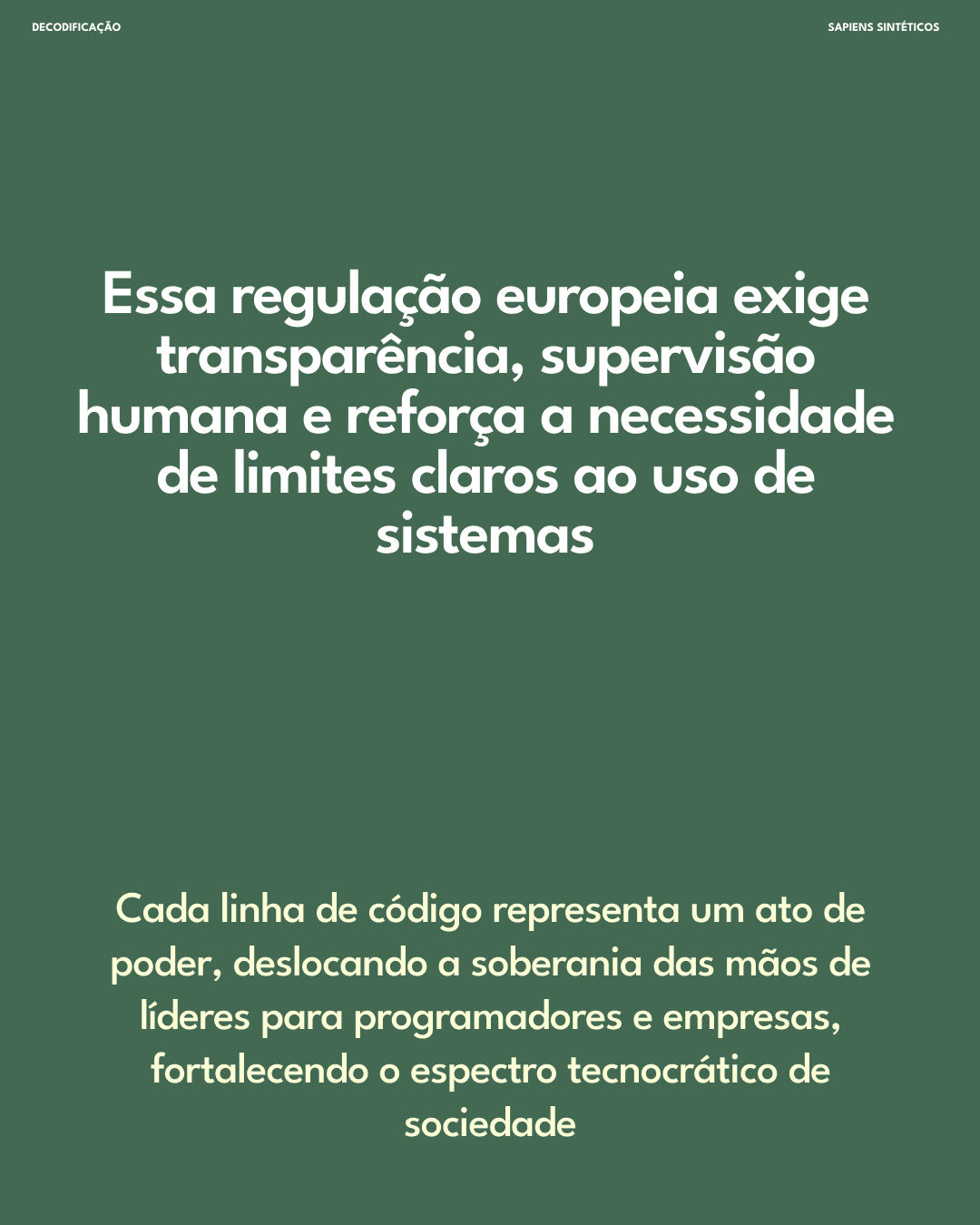 Código como ato de poder