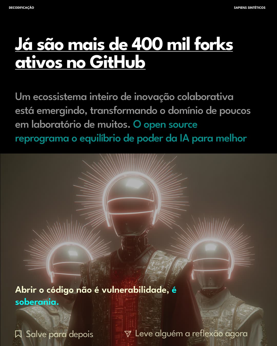 Já são mais de 400 mil forks ativos no GitHub