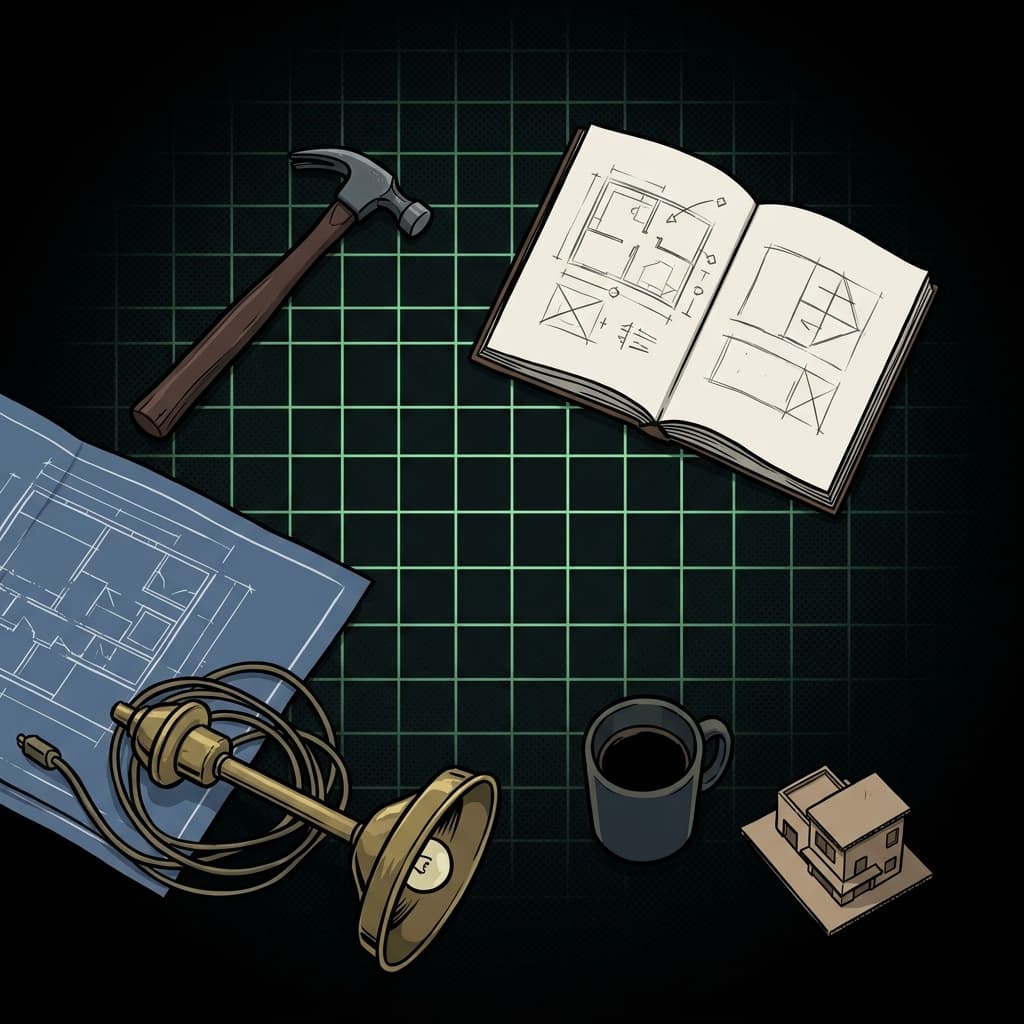 Objetos de design, ilustração editorial de still life criativo