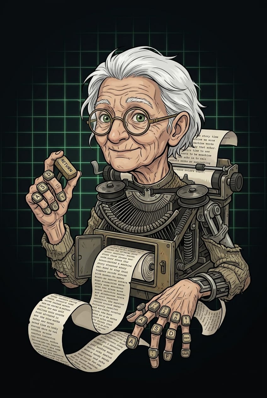 Retrato editorial, arte IA de pessoa com expressão serena
