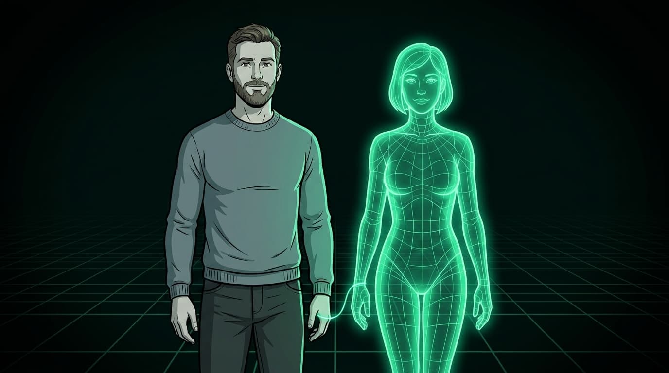 Arte IA: Parceria entre homem e ser sintético esmeralda