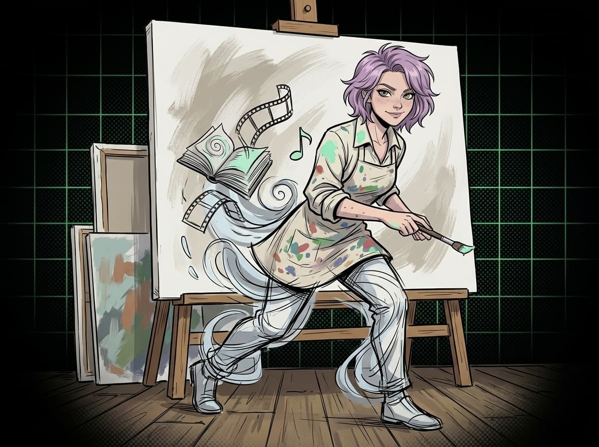 Ilustração editorial: Helen Ailith, personagem de arte IA