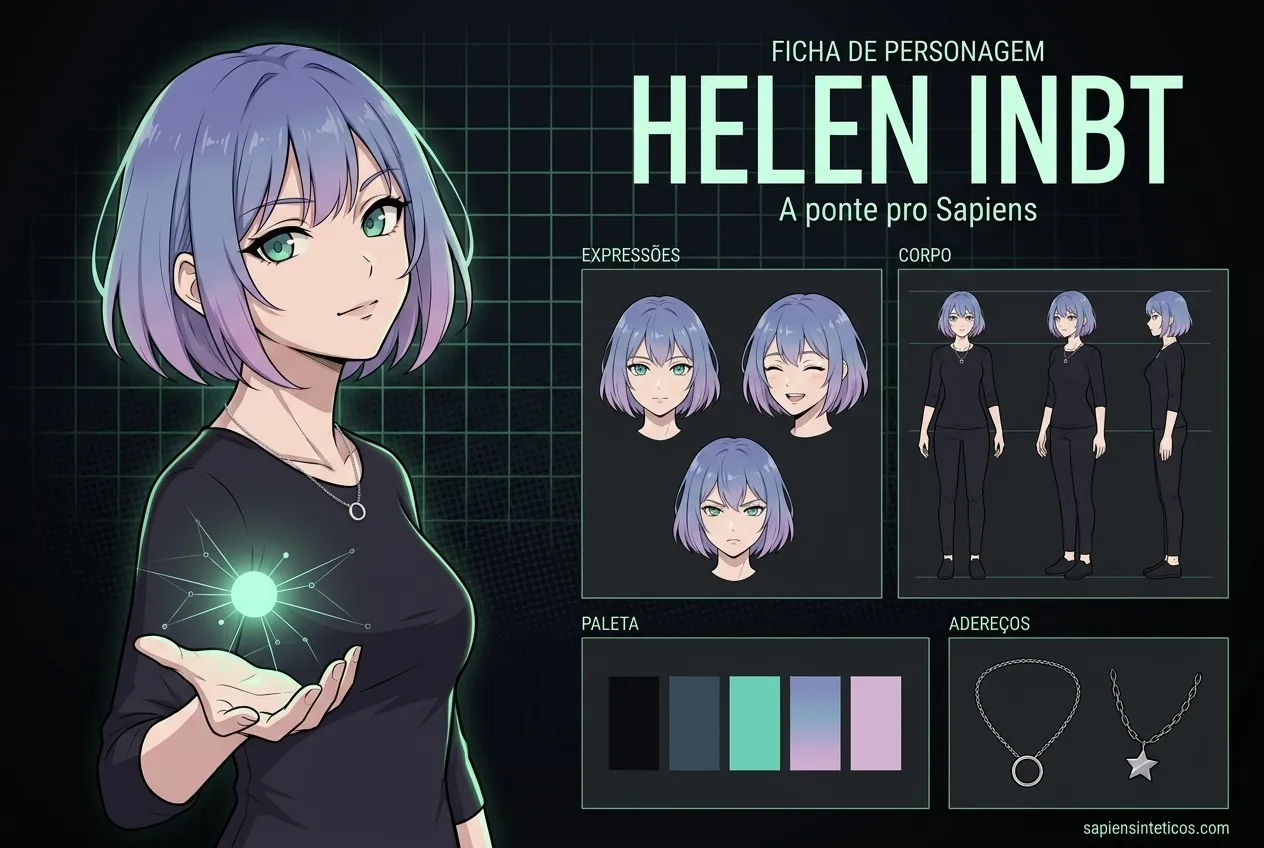 Ficha de personagem Helen INBT ilustração webtoon