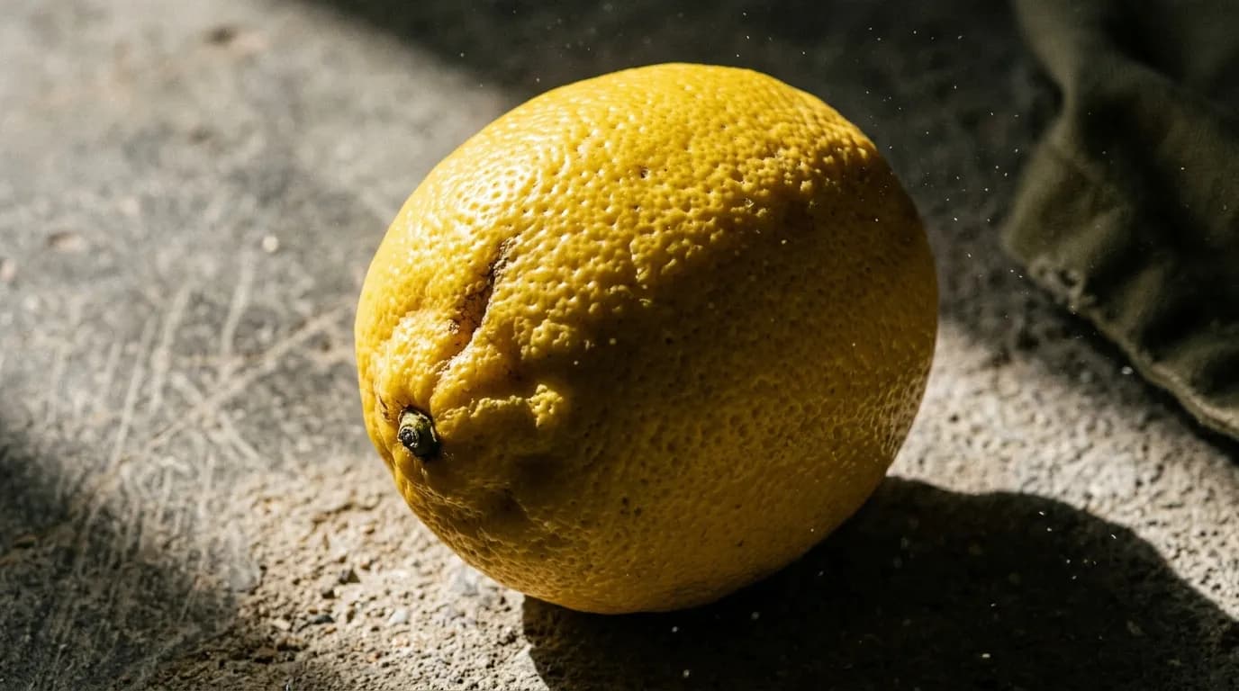 Limão maduro em still life editorial