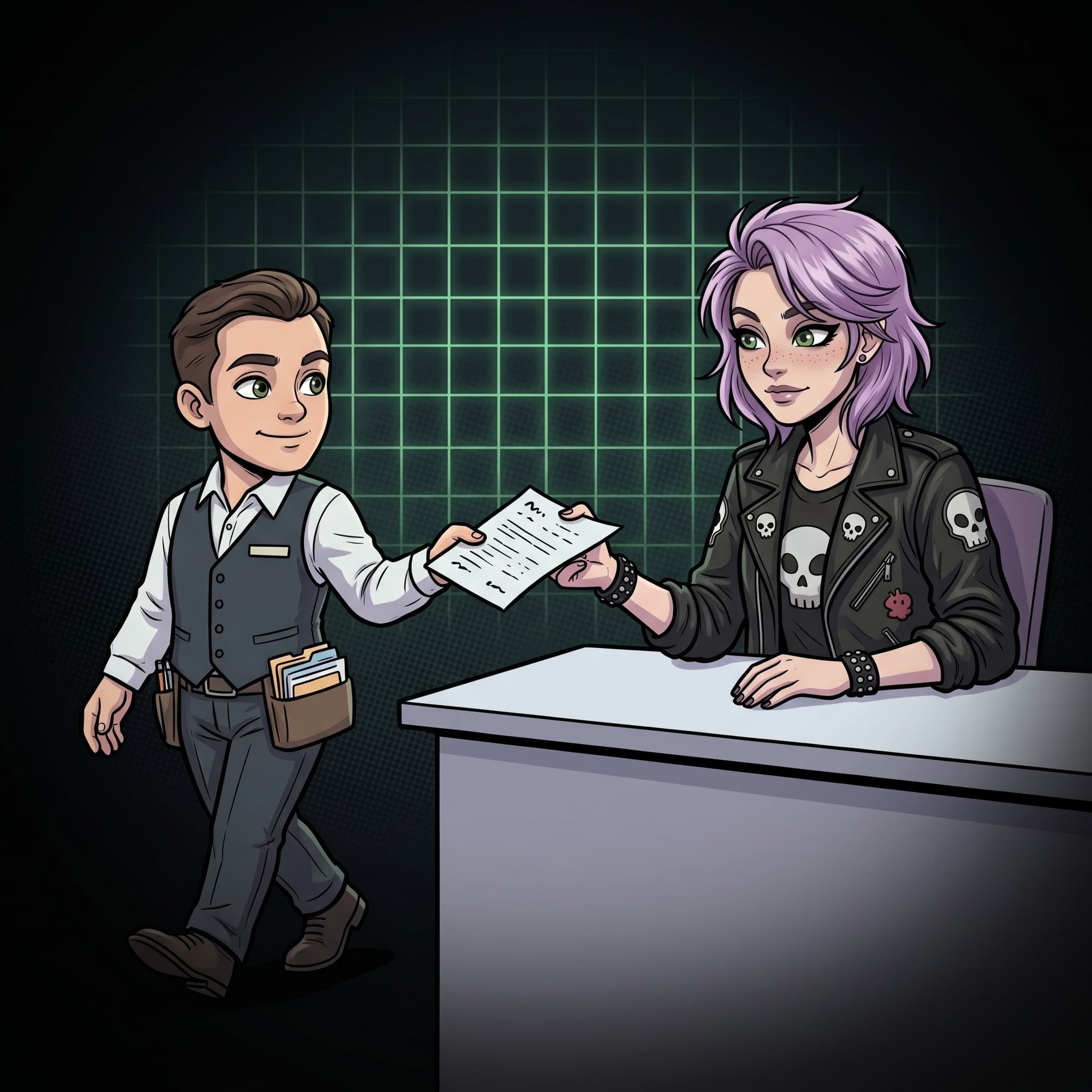 Ilustração editorial de Helen Ailith com equipe eficiente