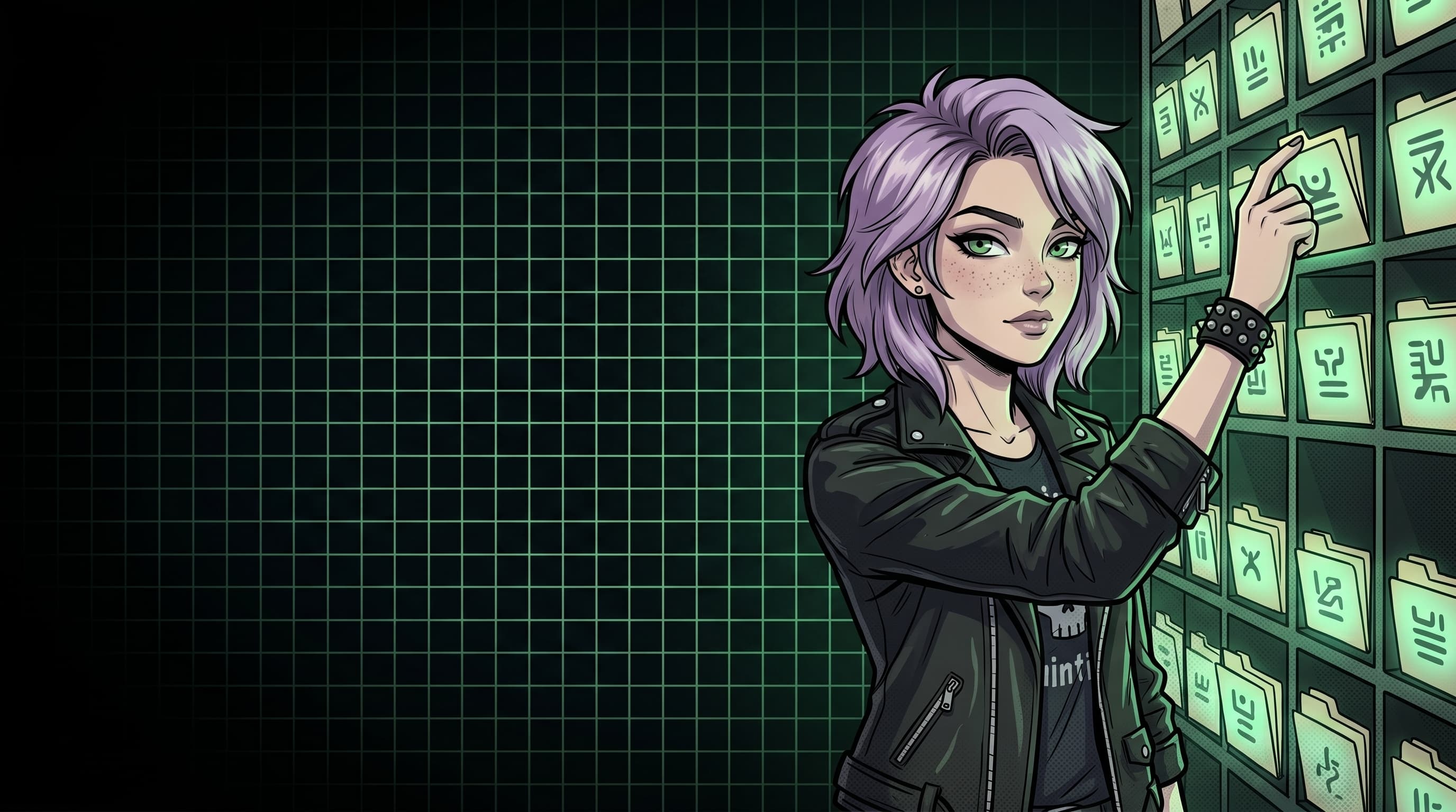 Arte IA: Helen Ailith em ilustração editorial punk