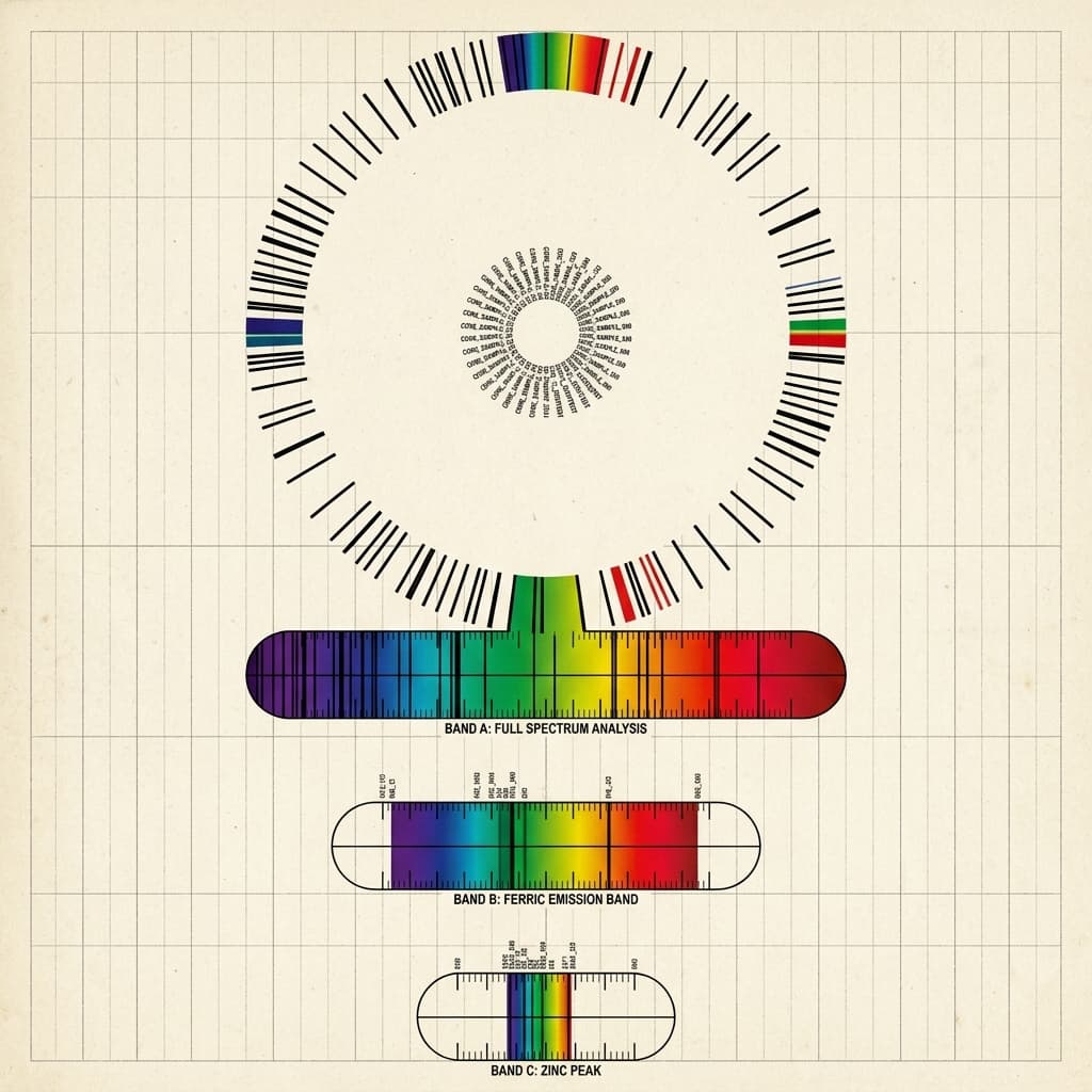 Arte IA: Gráfico científico abstrato em estilo vintage