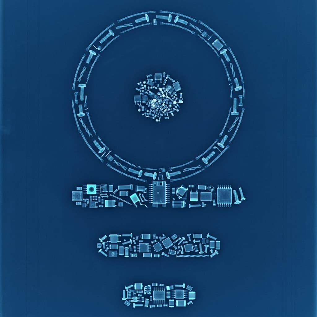 Arte IA: Radiografia digital de circuitos e peças