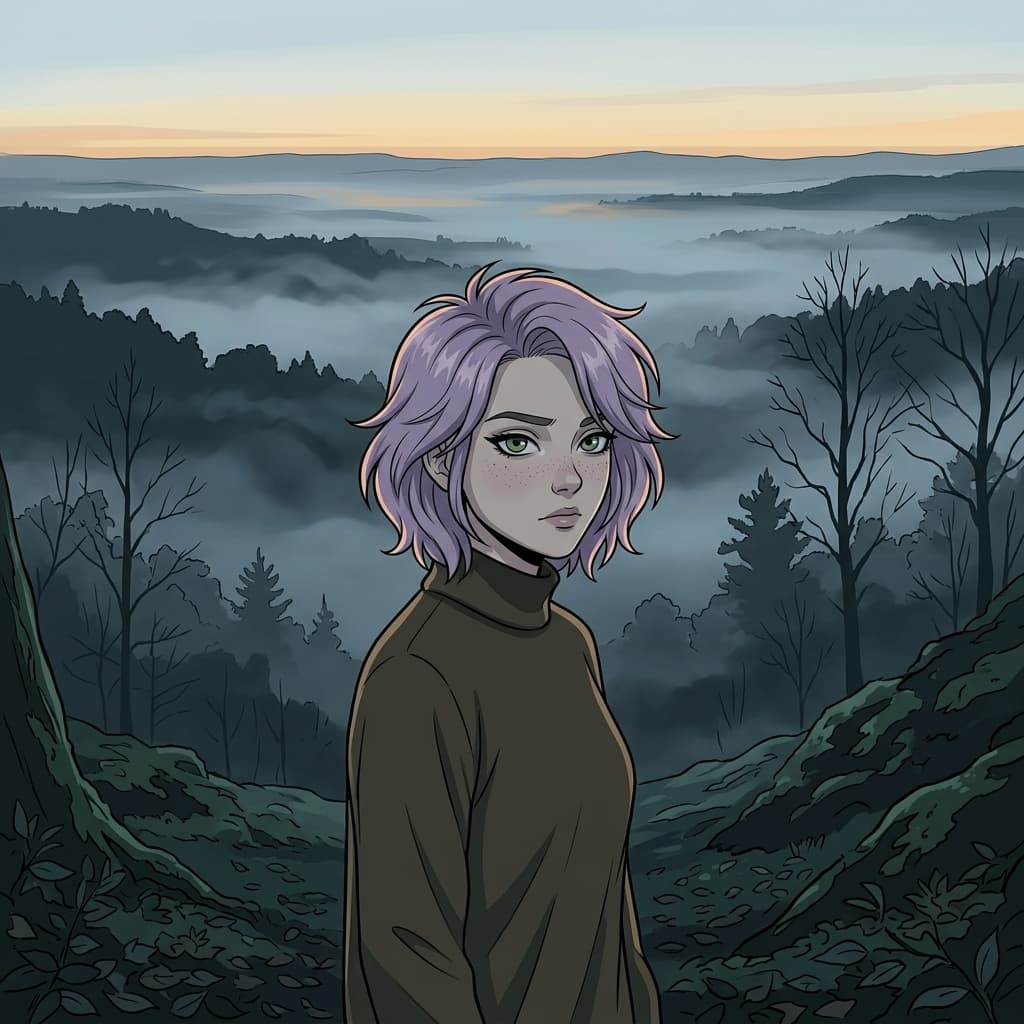 Une brume sur la colline