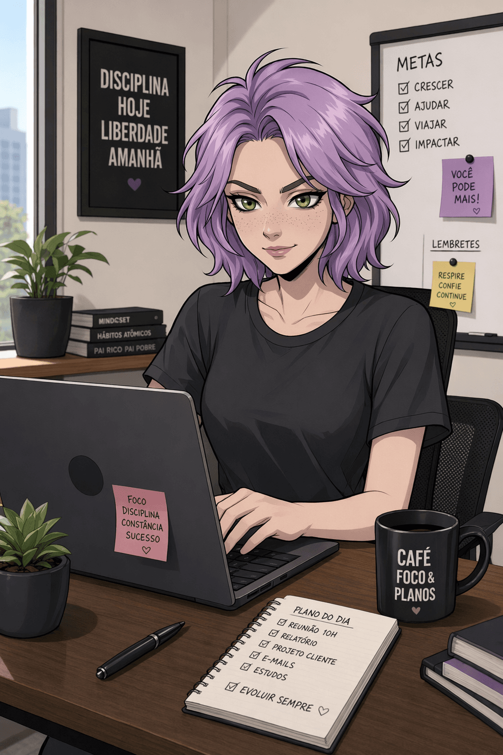 Cena de trabalho: arte digital com inteligência artificial