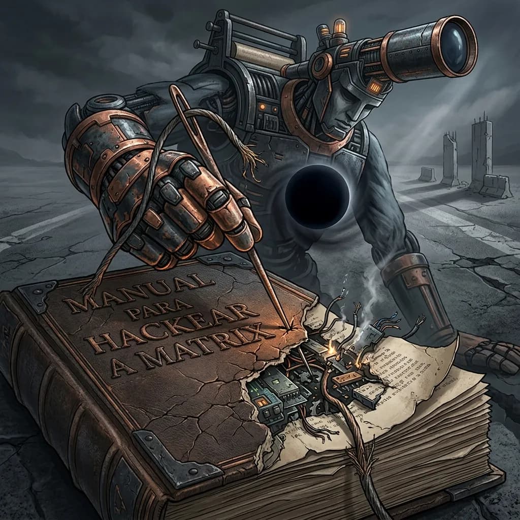 Ilustração conceitual de buraco negro e Matrix