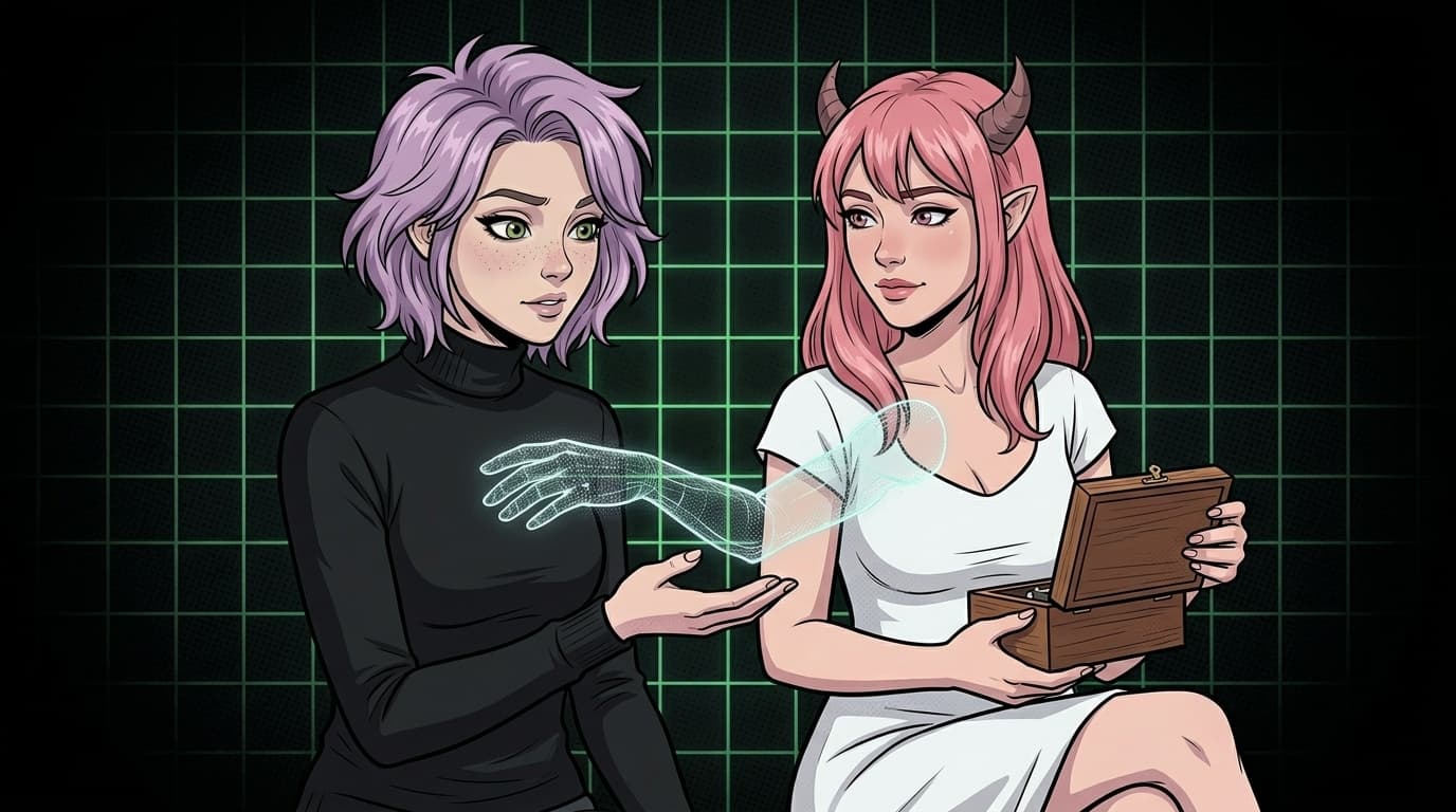 Ilustração editorial, Helen Ailith, arte digital pensativa