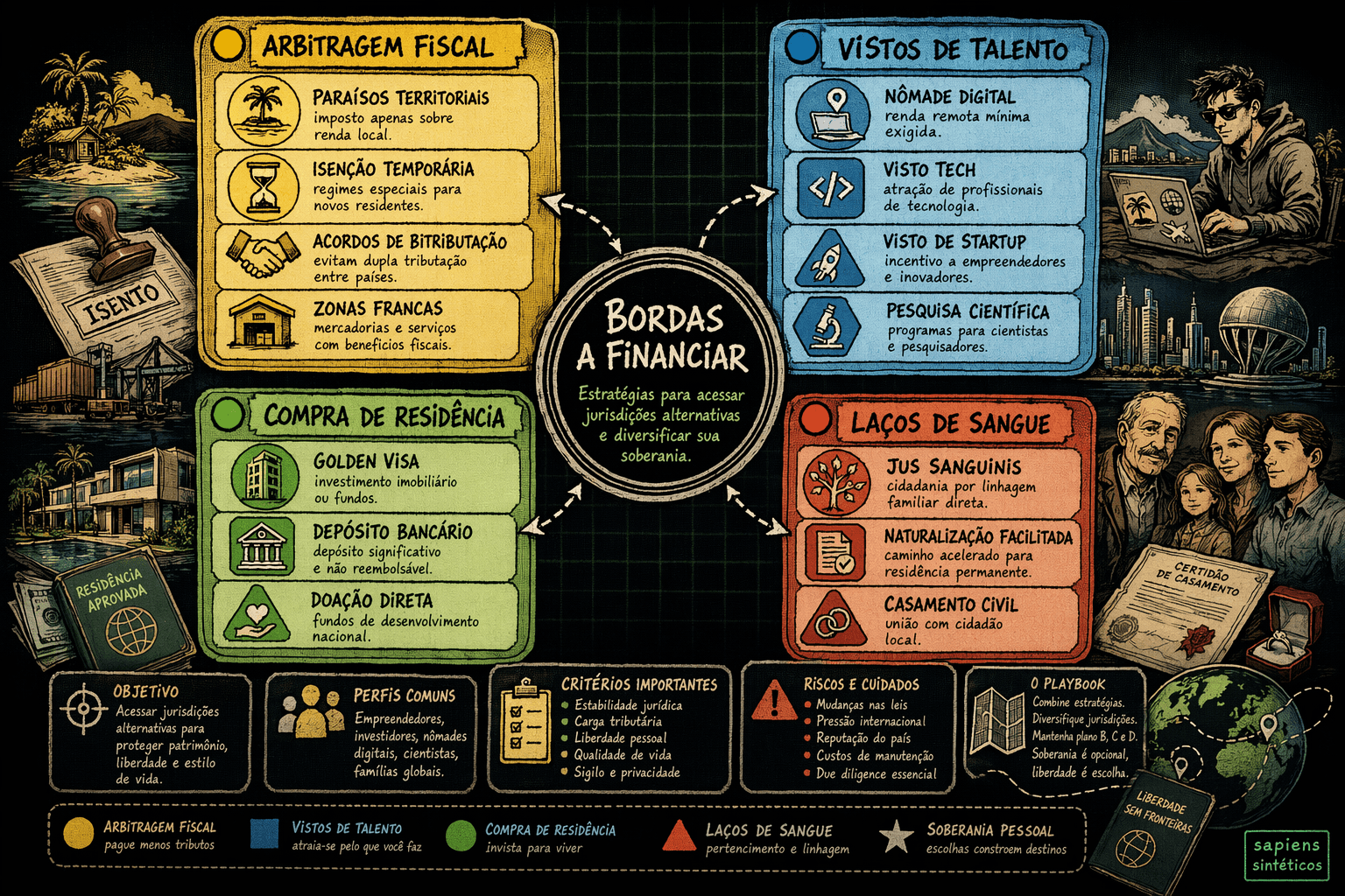 Infográfico editorial: mapa visual de conceitos complexos
