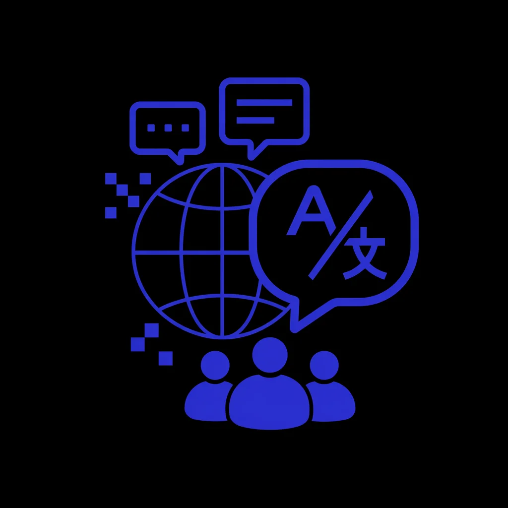 Ilustração conceitual de aprendizado de inglês e conexão global