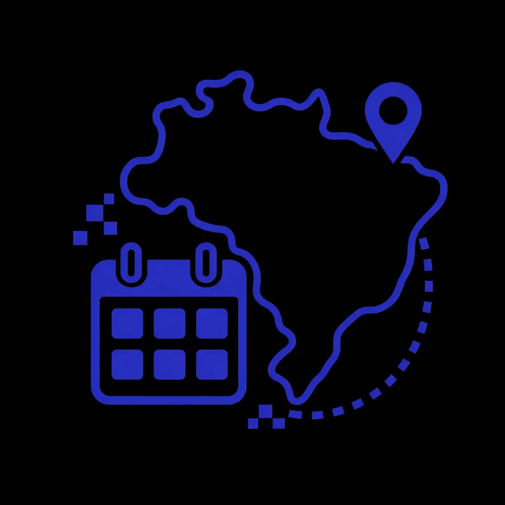 Ilustração digital do mapa do Brasil tema Web3