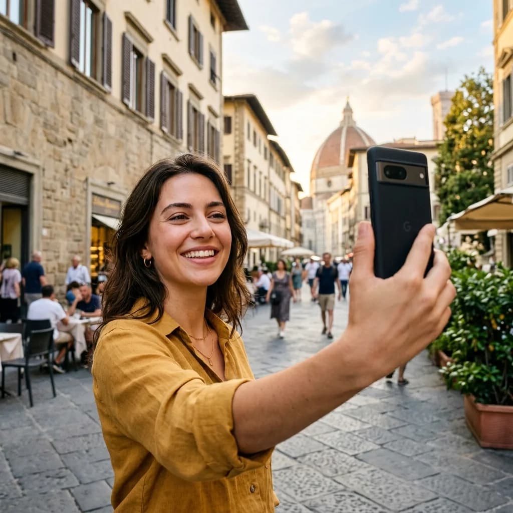 Selfie artística gerada por inteligência artificial