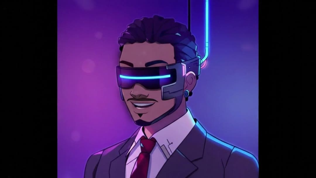 A charismatic creator smoothly steps into the frame with an